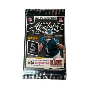 2024 Panini Absolute Football Trading Cards Pack – 5 Cards (Jalen Hurts Cover)